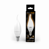 Лампа Gauss Свеча на ветру 9.5W 890lm 3000K E14 LED 1/10/50