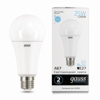 Лампа Gauss Elementary A67 25W 2150lm 6500K E27 LED 1/10/50