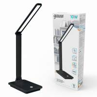 Светильник настольный Gauss модель GTL202 10W 550lm 3000-6000K 170-265V черный диммируемый USB LED 1/8/32