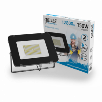 Прожектор Gauss Elementary 150W 12800lm 6500К 175-265V IP65 черный LED 1/4