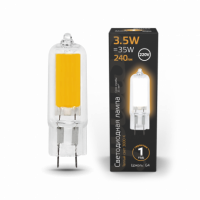 Лампа Gauss G4 AC220-240V 3.5W 240lm 3000K стекло LED 1/10/200