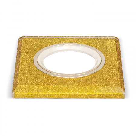 Светильник Gauss Mirror RR011 Квадрат. Кристал золото/Золото, Gu5.3 1/50