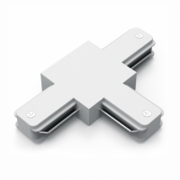 Коннектор Gauss для трековых шинопроводов (T) белый 1/50