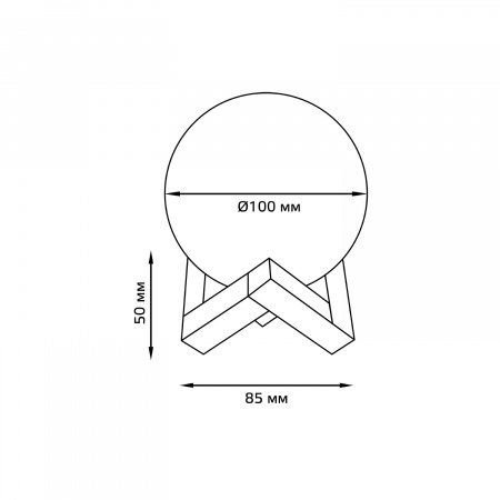 Светильник настольный Gauss NN002 3D Луна 1W RGB 5V Li-ion 450mA D10см белый c пультом LED 1/6/24