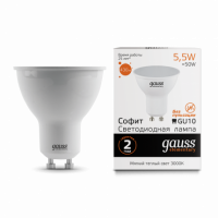 Лампа Gauss Elementary MR16 5.5W 430lm 3000К GU10 LED 1/10/100