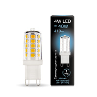 Лампа Gauss G9 AC185-265V 4W 410lm 4100K керамика LED 1/10/200