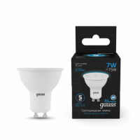Лампа Gauss MR16 7W 630lm 6500K GU10 LED 1/10/100