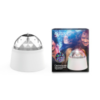 Светильник MOOD "диско" 3W 220-240V белый с фиксированной проекцией с кабелем электропитания и выключателем LED 1/50