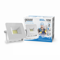 Прожектор Gauss Elementary 10W 850lm 6500K 200-240V IP65 белый LED 1/20 Прожектор Gauss Elementary 10W 850lm 6500K 200-240V IP65 белый LED 1/20