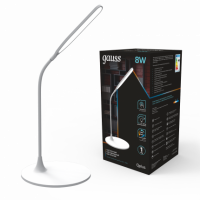 Светильник настольный Gauss Qplus модель GTL502 8W 500lm 3500-5500K 170-265V белый диммируемый LED 1/12