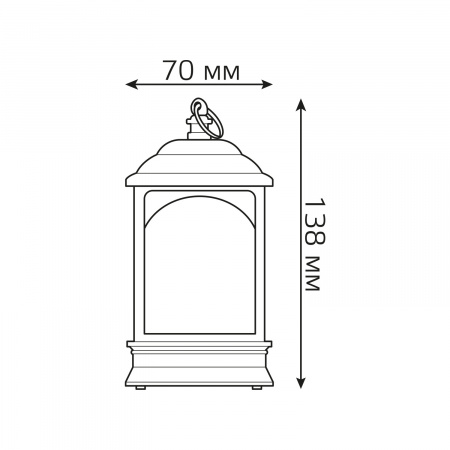 Фонарь новогодний светодиодный "Снеговик" Gauss серия Holiday, 0,1W, тёплый свет, белый, батарейки в комплекте, 1/100
