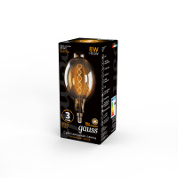 Лампа Gauss Filament BT180 8W 620lm 2400К Е27 golden flexible LED 1/6 Лампа Gauss Filament BT180 8W 620lm 2400К Е27 golden flexible LED 1/6