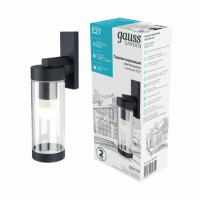 Светильник садово-парковый Gauss Clio на стену вниз 60W, 1*E27, 76*298*133мм, 220-240V / 50Hz, IP54 (1/12)