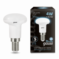 Лампа Gauss R39 4W 370lm 4100K Е14 LED 1/10/100