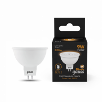 Лампа Gauss MR16 9W 830lm 3000K GU5.3 LED 1/10/100