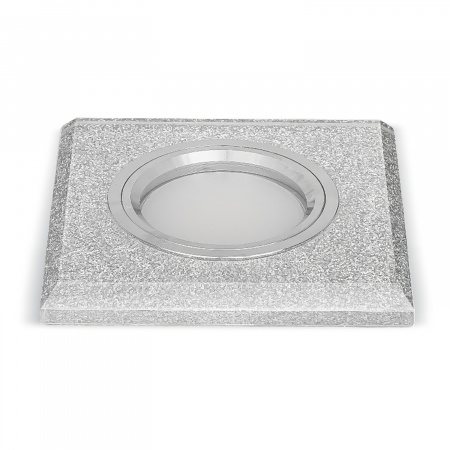 Светильник Gauss Mirror RR009 Квадрат. Кристал cеребро/Хром, Gu5.3 1/50