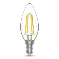 Лампа Gauss Basic Filament Свеча 5W 600lm 4000K E14 LED 1/10/50