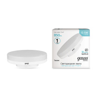 Лампа Gauss Basic GX53 12,5W 850lm 4100K LED 1/10/100